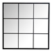 Quetzal Square Window Pane Wall Mirror - Black - COA6926