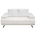 Russo Loveseat with Adjustable Seat Backs in White Air Leather