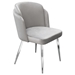 Grace Set of Two Dining Chairs in Grey Velvet with Chrome Legs - DIA3249