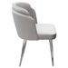 Grace Set of Two Dining Chairs in Grey Velvet with Chrome Legs - DIA3249