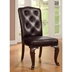 Raene Traditional Faux Leather Nail Head Trim Side Chairs - Set of Two