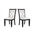 Morgen Contemporary Tufted Side Chairs in Black and Silver - Set of Two