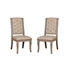 Venna Rustic Button Tufted Side Chairs in Natural Tone - Set of Two