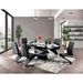 Amia Contemporary Faux Leather Side Chairs in Black and Chrome - Set of Two - FOA1084