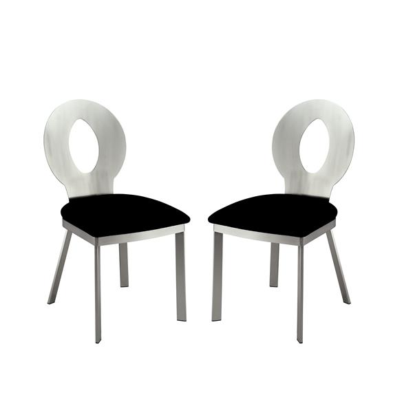 Melie Contemporary Padded Side Chairs - Set of Two 