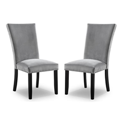 Southwind Upholstered Side Chairs in Light Gray - Set of Two 