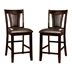 Dolen Transitional Padded Counter Height Chairs in Espresso - Set of Two