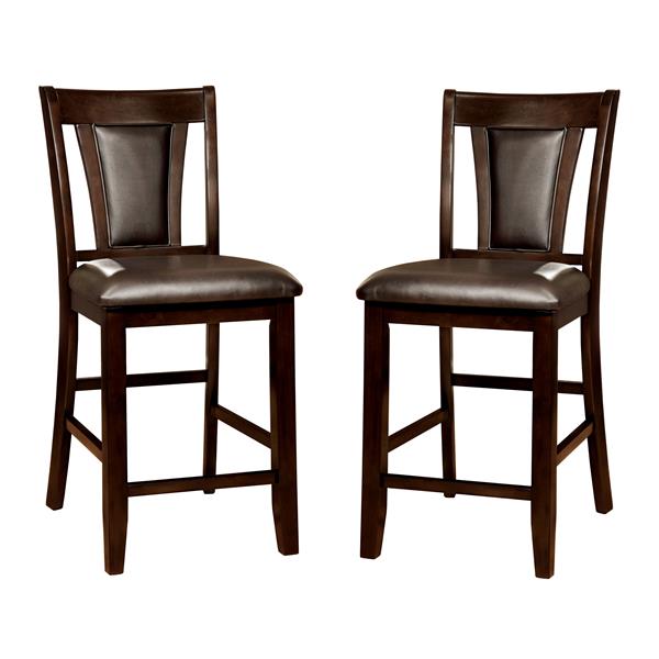 Dolen Transitional Padded Counter Height Chairs in Espresso - Set of Two 