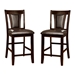 Dolen Transitional Padded Counter Height Chairs in Espresso - Set of Two - FOA1132