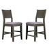 Judah Contemporary Padded Counter Height Chairs - Set of Two