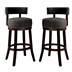 Martin Contemporary Swivel Bar Stools in Gray - Set of Two