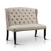 Colla Rustic Button Tufted Accent Chair - Beige