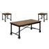 Miranda Industrial 3-Piece Table Set with Casters