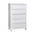 Ben Traditional 5-Drawer Chest in White