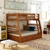 Dule Transitional Twin Over Full Solid Wood Bunk Bed in Oak