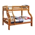 Mazza Transitional Solid Wood Twin Over Full Bunk Bed