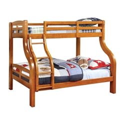 Mazza Transitional Solid Wood Twin Over Full Bunk Bed 