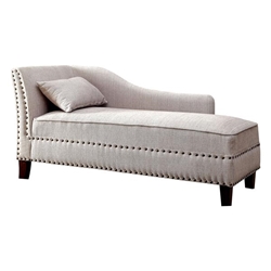 Jack Contemporary Upholstered Chaise in Beige 