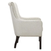 Avalon Quilted Accent Chair with Solid Wood Frame - Textured White Fabric and Espresso Finish Legs - HME1087