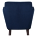 Adore Accent Chair with Solid Wood Frame - Navy Blue Velvet Fabric - Dark Brown Finish Legs - HME1092