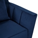 Adore Accent Chair with Solid Wood Frame - Navy Blue Velvet Fabric - Dark Brown Finish Legs - HME1092