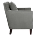 Adore Accent Chair with Solid Wood Frame - Gray Velvet Fabric - Dark Brown Finish Legs - HME1093