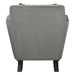 Adore Accent Chair with Solid Wood Frame - Gray Velvet Fabric - Dark Brown Finish Legs - HME1093