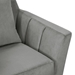 Adore Accent Chair with Solid Wood Frame - Gray Velvet Fabric - Dark Brown Finish Legs - HME1093