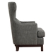 Adriano Accent Chair with Textured Fabric Upholstery - Gray - Espresso Finish Wood Legs - HME1094