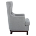 Adriano Accent Chair with Solid Wood Frame - Textured Gray Fabric and Espresso Finish Legs - HME1096