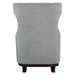 Adriano Accent Chair with Solid Wood Frame - Textured Gray Fabric and Espresso Finish Legs - HME1096