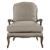 Parlier Accent Chair with Show-Wood Frame and Textured Fabric Upholstery - Weathered Gray Finish Frame