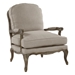 Parlier Accent Chair with Show-Wood Frame and Textured Fabric Upholstery - Weathered Gray Finish Frame - HME1100