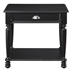 Sanders End Table with Dovetail Drawer - Lower Shelf - Black Finish Legs