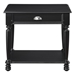 Sanders End Table with Dovetail Drawer - Lower Shelf - Black Finish Legs - HME1106