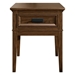 Frazier Park Wood End Table with Dovetail Drawer and Brown Cherry Finish Legs - HME1109