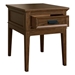 Frazier Park Wood End Table with Dovetail Drawer and Brown Cherry Finish Legs - HME1109