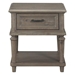 Cardano Wood End Table with Functional Drawer and Driftwood Light Brown Finish Frame - HME1117