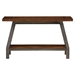 Holverson Sofa Table with 2-Tone Rustic Brown and Gunmetal Finish Metal Accents - Gunmetal Finish Frame - HME1121