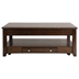 Ballwin Lift Top Cocktail Table with Storage - Drawer - Casters in Deep Cherry Finish Legs