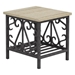 Fairhope 3-Piece Occasional Table Set with Faux Marble Top and Black Metal Finish Frame - HME1148