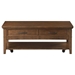 Whitley Cocktail Table with 2 Dovetail Drawers and Walnut Finish Top - Antique Bronze Accents - HME1157