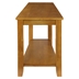 Elwell Oak Wedge Chairside Table with Lower Shelf and Ash Veneer Construction - Oak Finish