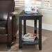 Elwell Wedge Chairside Table with Ash Veneer and Black Finish Legs - HME1176