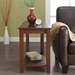 Elwell Wedge Chairside Table with Ash Veneer and Espresso Finish Top - HME1177