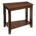 Elwell Wedge Chairside Table with Ash Veneer and Espresso Finish Top - HME1177