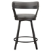 Appert Counter Height Chair with Dark Gray Metal Base and Faux Leather Upholstery - Gray Finish Metal Base - Set of 2 - HME1215