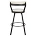 Appert Pub Height Chair with Dark Gray Metal Base and White Faux Leather Upholstery - Dark Gray Finish Base - Set of 2 - HME1222