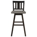 Amsonia Swivel Pub Height Chair with Solid Rubber Wood and 2-Tone Distressed Gray & Black Finish Frame - Set of 2 - HME1232