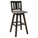 Amsonia Swivel Pub Height Chair with Solid Rubber Wood and 2-Tone Distressed Gray & Black Finish Frame - Set of 2 - HME1232